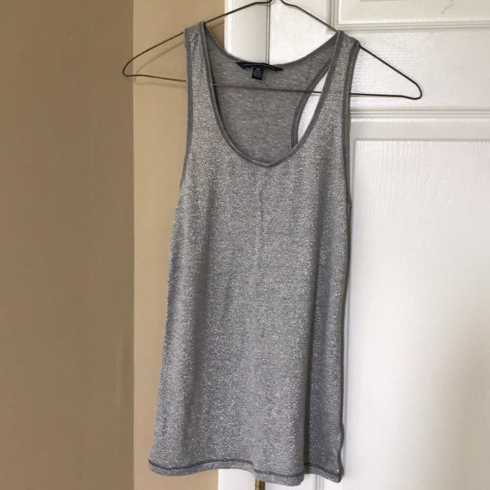 Shiny Silver tank top, S/P